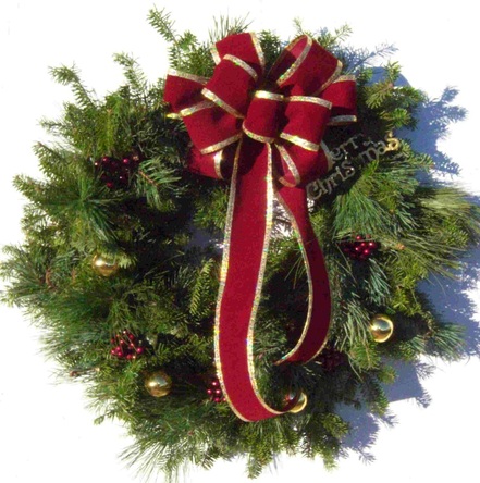 Balsam, scotch, and white pine wreath