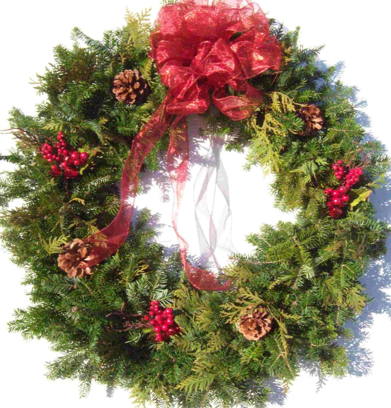 Balsam fir and white cedar wreath